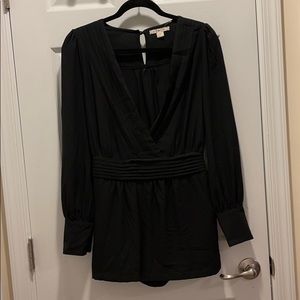 Very J Black Shorts Romper